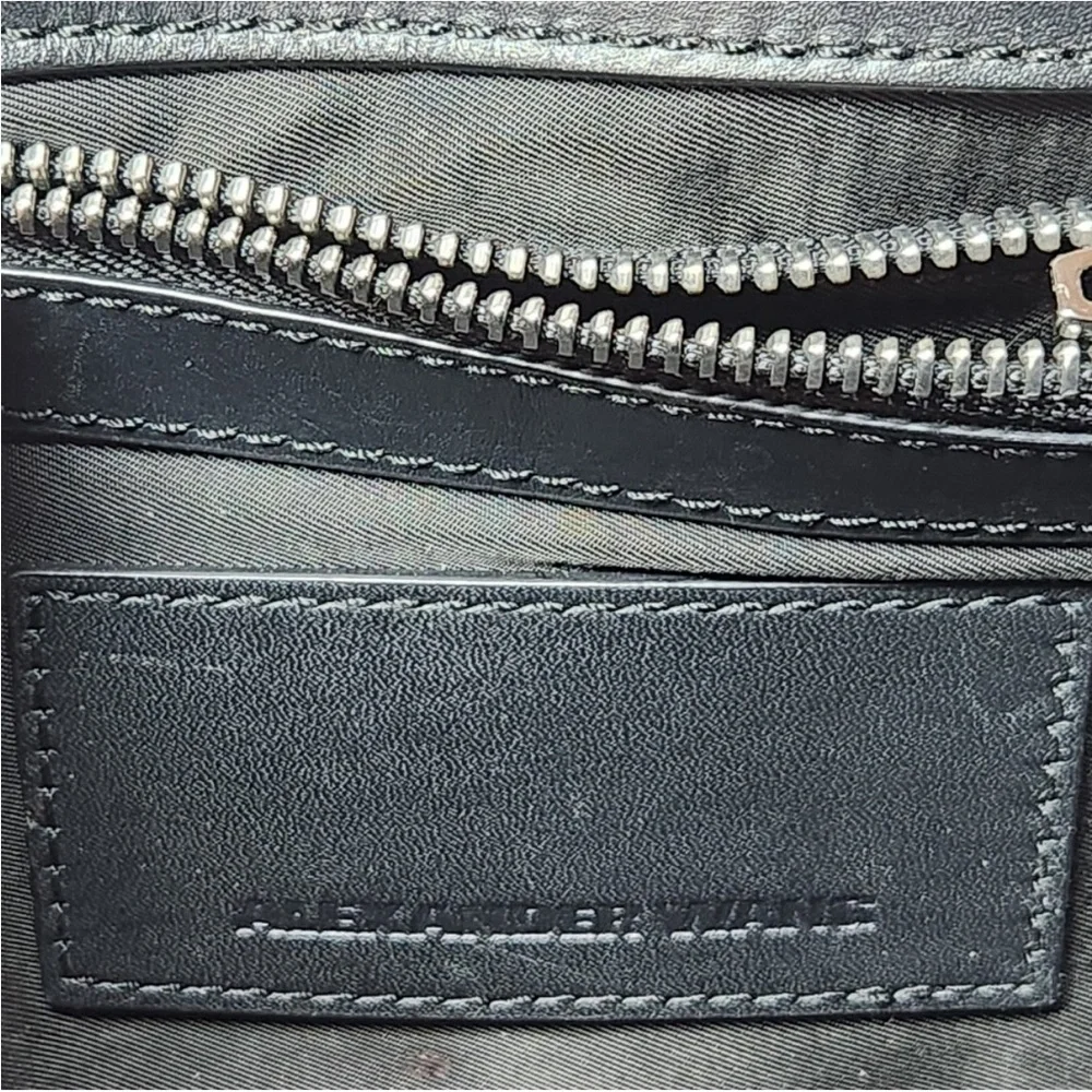 Alexander Wang Peach and Black Suede Crossbody Bag - Picture 10 of 12